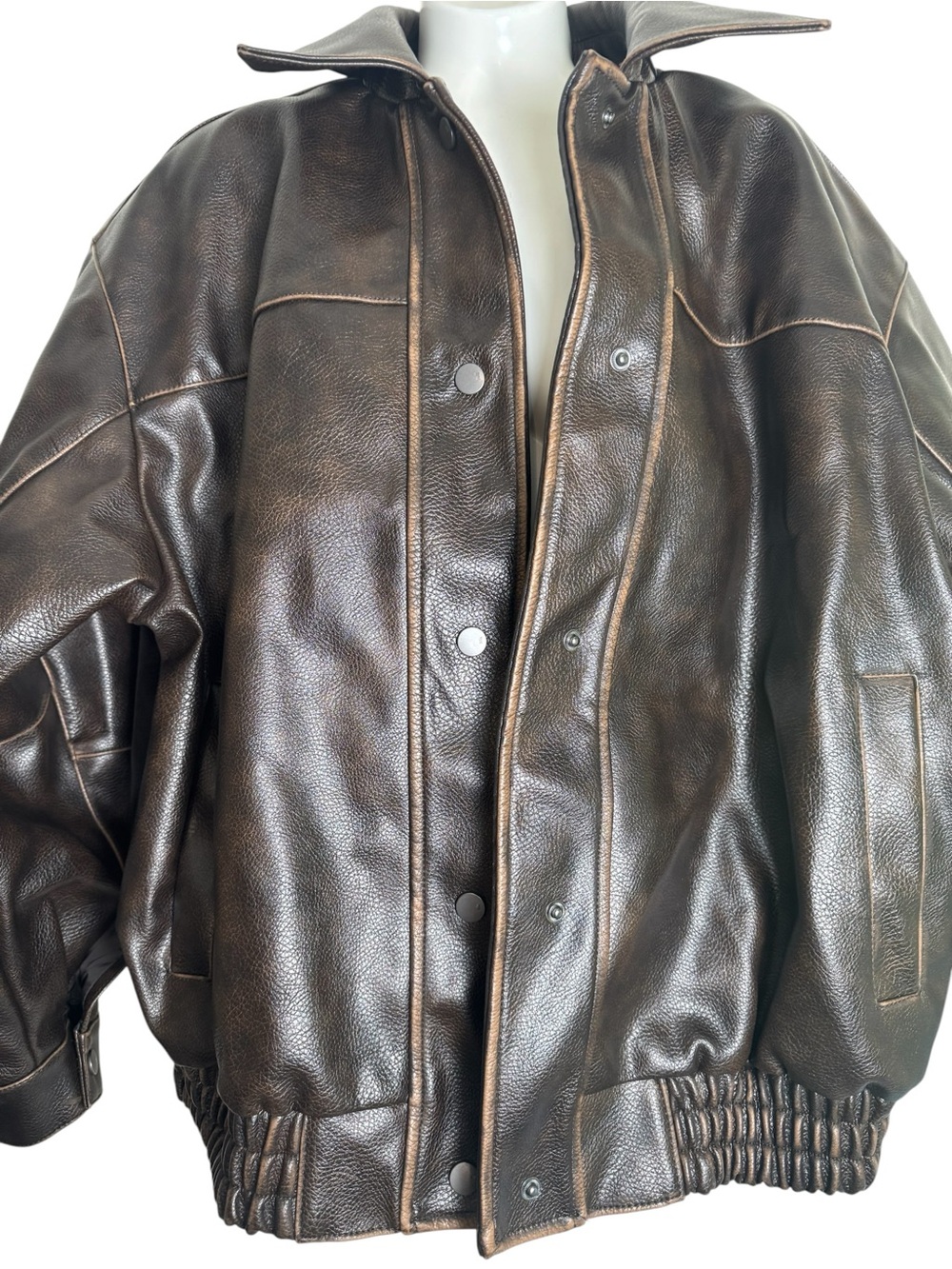 Anthropologie Reagan Faux Leather Bomber by Pilcro - Picture 6 of 12